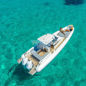<span class=keywords><strong>Bateau</strong></span> semi-rigide <span class=keywords><strong>gonflable</strong></span> (RIB) de 9,6 m pour 20 personnes, à grande vitesse, certifié CE, en Hypalon PVC et fibre de verre, avec cabine de lavage des mains, pour la dérive - Product Image 4