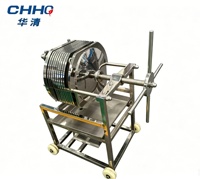 Gepolijste roestvrijstalen 304 plaatframe wijnfiltermachine motor zonder dode hoeken ontwerp voor de filtratie van mousserende fruitwijn 3-6