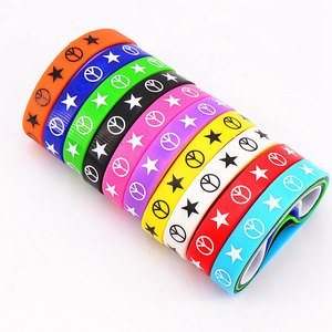 Customized High Quality Thick Promotional Debossed Waterproof Eco-Friendly <b>Silicone</b> <b>Rubber</b> Wristband Message Logo - Product Image 3