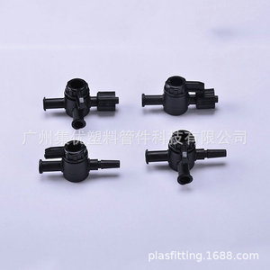 วาล์วลูเออร์แบบ 3 ทาง ยี่ห้อ JU Collection ชนิดปลั๊ก สำหรับเปลี่ยนทิศทางการไหล ใช้ในห้องปฏิบัติการทางการแพทย์ สำหรับของเหลวที่เป็นกรดอ่อนและด่าง แรงดันต่ำ 0-1 MPa - Product Image 4