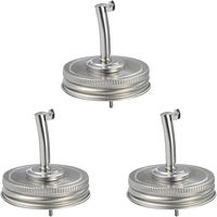 Couvercles en acier inoxydable de 70 mm et 86 mm pour bocaux Mason, avec bec verseur facile à ouvrir, pour distributeur d'huile d'olive et bouteilles à vinaigrette.