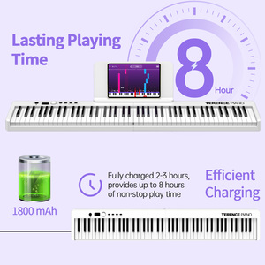 Piano Numérique Pliable TERENCE X88C 88 Touches, Clavier Semi-Lesté Portable avec Haut-parleurs & Bluetooth pour Débutants - Product Image 4