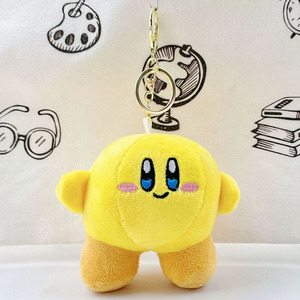 Anime Kawaii Linda estrella <span class=keywords><strong>Kirby</strong></span> colgante de peluche amarillo de dibujos animados muñeca de juguete llavero colgante Regalo de Cumpleaños de Navidad para niños - Product Image 4