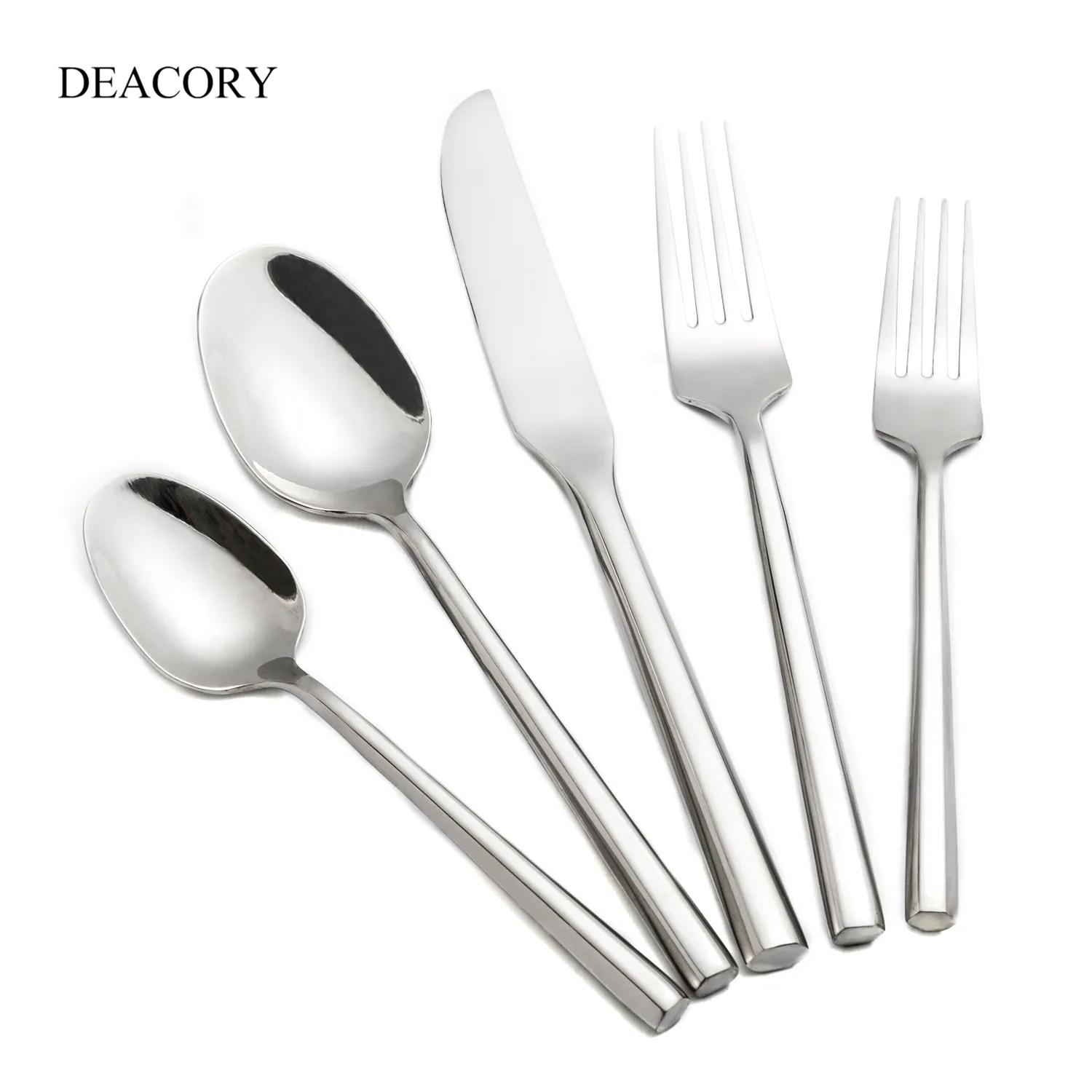 Wholesale Stainless Steel Cutleries Bulk Silver Flatware Fork Knife And Spoon Cutlery Party Dining Silverware Set