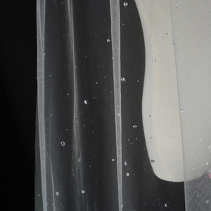Bonne qualité Xinmeiji V502 monocouche étoilé brillant goutte d'eau haute transparence <span class=keywords><strong>voile</strong></span> de mariée longue queue église voyage photographie Outdoo - Product Image 4