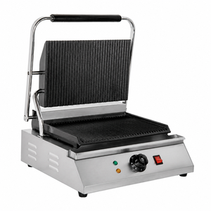 Prensa Eléctrica Comercial para Panini, Parrilla de Contacto de Una Sola Placa 220V para Sándwiches, Hamburguesas, Filetes, Cafeterías, Restaurantes y Cocinas - Product Image 1