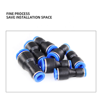 Raccords pneumatiques raccord en plastique PU PG 4mm 6mm à 8mm 10mm tuyau d'air et d'eau Tube pousser dans les connecteurs rapides de gaz droit