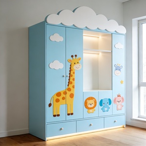 <span class=keywords><strong>Armadio</strong></span> per <span class=keywords><strong>Cameretta</strong></span> Bambini in Legno Massello <span class=keywords><strong>Bianco</strong></span> Moderno Personalizzato per Appartamenti, Hotel e Ville, Ecologico e Salvaspazio - Product Image 2