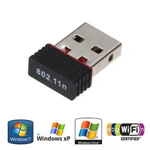 Chứng Khoán Sẵn Sàng USB 2.0 Không Dây Wifi <span class=keywords><strong>Adapter</strong></span> 150Mbps Cho Máy Tính Xách Tay Đen Mini Nhỏ Gọn Card Mạng Với Điều Khiển Đĩa - Product Image 3