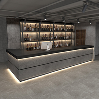 Comptoir de Retrait d'Angle Style Industriel en MDF pour Cafés, Restaurants, Salons de Thé et Pâtisseries, Idéal pour Réceptions d'Hôtel