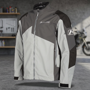 Veste imperméable Klim Raptor GTX pour homme, veste de moto à manches longues, gris et noir, couleurs contrastées, toutes saisons - Product Image 3