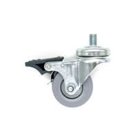 Roue pivotante de 2 pouces (50 mm) pour équipement industriel avec tige filetée / frein