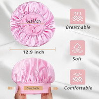 Gorro de Dormir Extra Grande de Satén para Mujer, Gorro Sedoso para Tratamiento Diario del Cabello, Nueva Bandana Deportiva para Verano, Gorro de Ducha