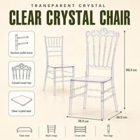 Chaises de banquet en acrylique en gros, empilables, prêtes à l'emploi pour les événements, pour les banquets d'hôtel