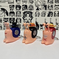 Jouets Modèles Anime One Piece Den Den Mushi, Figurines Luffy Sabo Ace en Forme d'Escargot, Jouets Sonores et Enregistrables pour Téléphone, Cadeaux