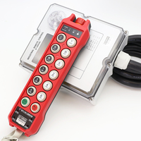 Control Remoto Inalámbrico Industrial con Bloqueo de 12 Teclas SF-12SP(UK) Rojo Tri-Proof para Grúa Puente