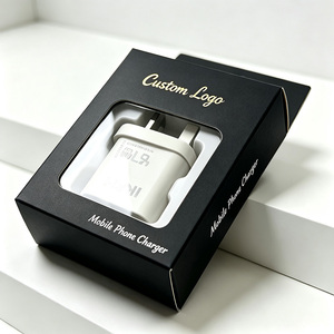 กล่องบรรจุภัณฑ์สาย USB แบบมีโลโก้สั่งทำพิเศษ พร้อมหน้าต่างใส พิมพ์ฟอยล์ทอง กล่องกระดาษแข็งสำหรับส่งสินค้าอิเล็กทรอนิกส์สำหรับผู้บริโภค - Product Image 4