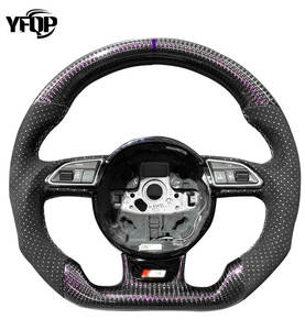 Volante Deportivo de Fibra de Carbono Negra Forjado a Medida para Autos <span class=keywords><strong>Audi</strong></span> A4 A5 S3 <span class=keywords><strong>45</strong></span> RS3 RS4 RS5 B9 - Product Image 4