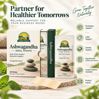 Ashwagandha – Bandes Orales Dissolvantes à Mise en Solution Rapide – Soutien Relaxation – Saveur Orange Menthe – Complément Alimentaire en Film Oralement Dissolvable