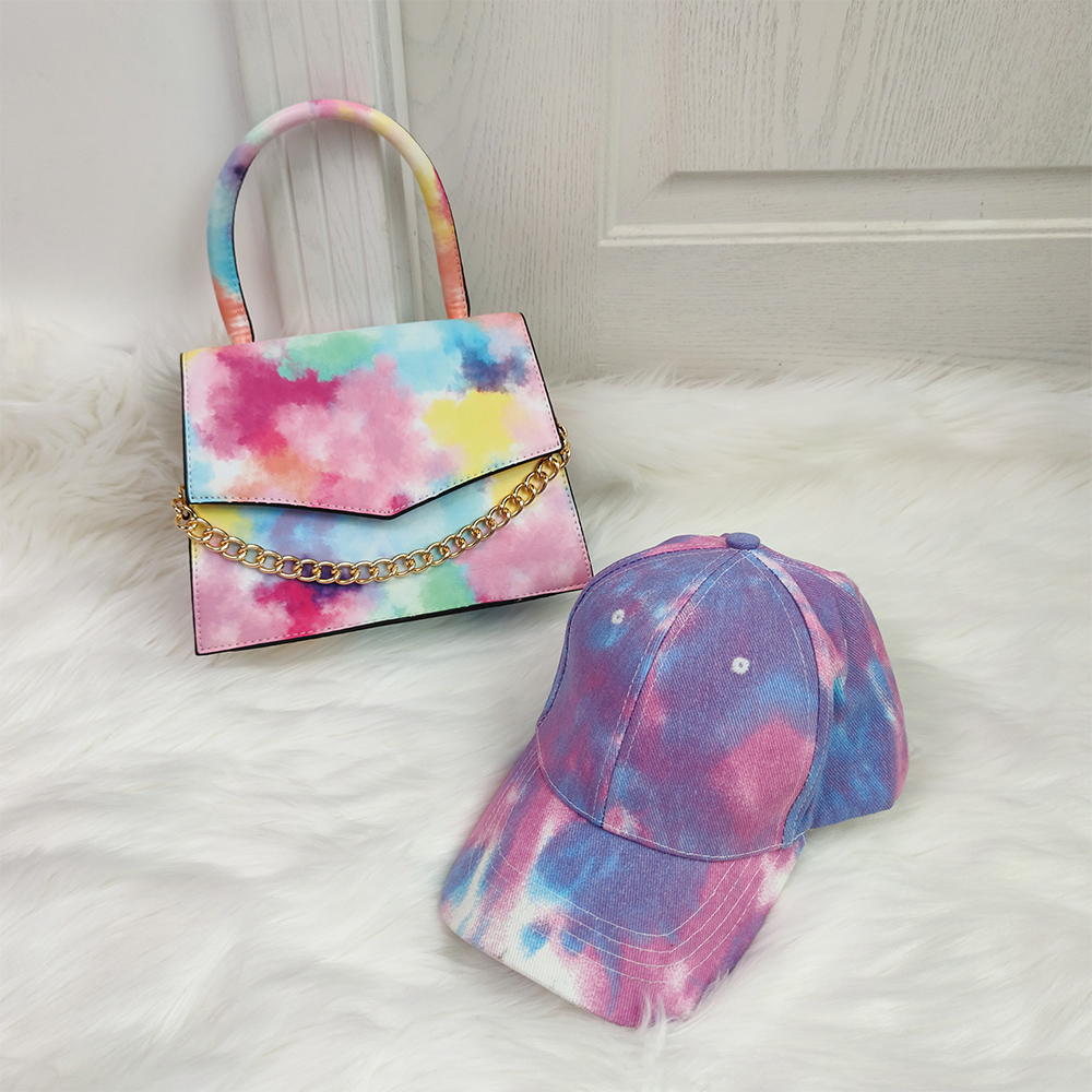2021 оптовая продажа, наборы сумок и шляп, винтажные женские сумки через плечо, Набор сумок радужной расцветки, сандалии и кошельки