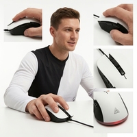 Souris de jeu ergonomique filaire avec rétroéclairage RGB programmable, suivi optique 800-6400 DPI, pour droitiers, interface USB, 6 boutons, batterie