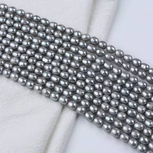 Perlas de Agua Dulce Blancas Hechas a Mano en Zhuji, de 7-8 mm, Perlas Naturales en Forma de Metro Dispersas para Hacer Collares y Pulseras - Product Image 5