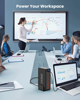 Cargador GaN de 268W con 8 Puertos USB C, Estación de Carga Rápida, Adaptador de Escritorio PD 3.0 QC 3.0 para Laptop y PC