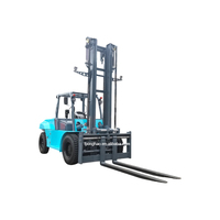 10t 12t 15t chariot élévateur avec moteur Diesel Isuzu fourches réglables longueur mât haut pour Port conteneur vide levage Chine exportateurs