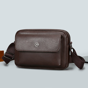 Sacoche en cuir PU de créateur pour homme, idéale pour les voyages d'affaires, sac à bandoulière messager croisé - Product Image 2