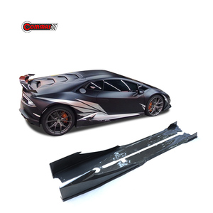 สเกิร์ตข้างรถยนต์คาร์บอนไฟเบอร์แบบแห้ง รุ่น MD สำหรับ Lamborghini Huracan LP610 LP580 EVO - Product Image 1