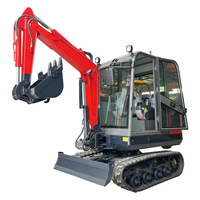 Mini pelle modèle 3 tonnes avec moteur diesel Laidong 385 ou Kubota D1703 Euro 5 et EPA