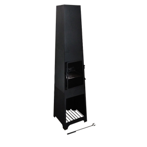 ログストア付きブラックモダンスチールキメネア - Product Image 4