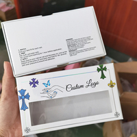 Emballage de vente en gros d'usine pour faux ongles à presser, boîte d'emballage de luxe vide pour faux ongles et étui pour cils avec étiquette privée