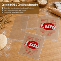 Sacs d'emballage pour pain en plastique transparent de qualité alimentaire CPP micro-perforés à ouverture supérieure, imprimés sur mesure, pour pain frais de boulangerie