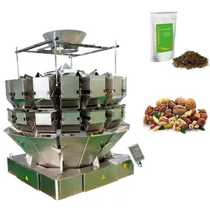 Peseuse multi-têtes automatique à 16 têtes pesant la machine d'emballage de thé de noix remplissant la machine d'emballage de grain de grain de café