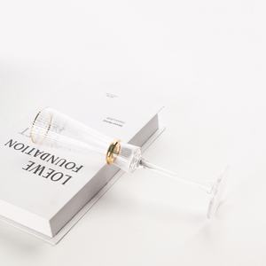 Verres à champagne en verre à rayures verticales avec logo personnalisé en gros d'usine, verres à champagne pour fête de <span class=keywords><strong>mariage</strong></span> - Product Image 4