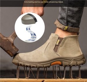 Высококачественная Мужская защитная обувь, самая популярная в современном стиле, изоляционная стальная подошва, мягкая противопроколотая подошва для сварки - Product Image 4