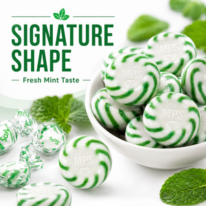 Caramelos Duros Verdes y Blancos <span class=keywords><strong>Sin</strong></span> <span class=keywords><strong>Azúcar</strong></span>, Envueltos Individualmente, Sabor a Menta y Frutas Ácidas, de Fábrica OEM - Product Image 2