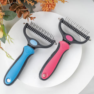 Brosse à poils pour animaux de compagnie, durable, bleue et rose, pour toilettage des chats et des chiens, vente en gros par le fabricant - Product Image 2