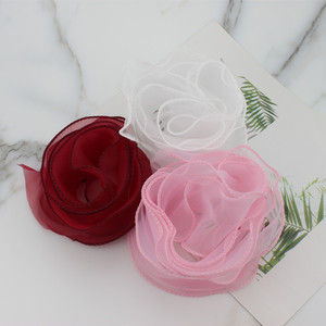 Mesh Lace Wave Ribbon Tulle Cake Topper Multi Layered Round Elegant Decor For Valentine's Day Mother's Day Reusable - Product Image 1