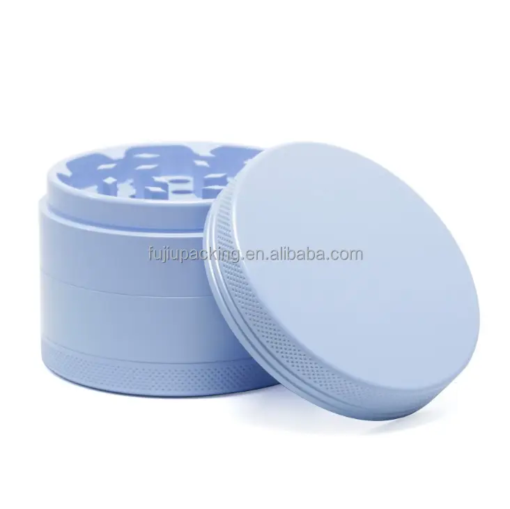 Macaron Biru 4 Buah 2.5 "Lapisan Keramik Penggiling Herbal Tidak Lengket