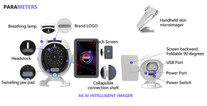 Máquina de Análisis de Piel A6 8 Spectra AI con Informe de Diagnóstico – Detección de Melanina, 16 Idiomas, Equipo para Clínica Estética - Product Image 5