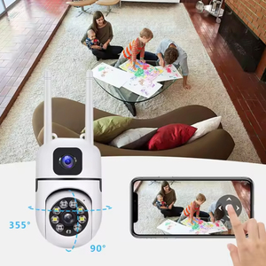 Nhà thông minh không dây 4MP ống kính kép CCTV <span class=keywords><strong>Camera</strong></span> với hai chiều âm thanh tầm nhìn ban đêm cảnh báo & phát hiện chuyển động CMOS cảm biến - Product Image 2