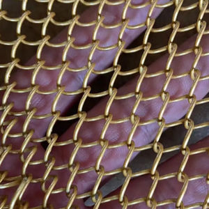 Zhihang מותאם אישית קפה מסך מסך מסך וילון מרהיב גל זהב רשת מתכת אלומיניום רשת תיל פלדה - Product Image 2