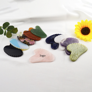 Piedra Gua Sha de Cuarzo Rosa Natural en Forma de Corazón, Herramientas de Masaje Facial con Logotipo Personalizado, Terapia de Guasha, Raspado de Guasha para Adelgazar el Rostro - Product Image 6