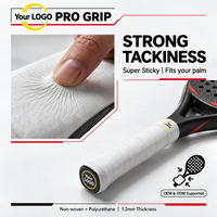 Overgrip Tenis Padel Tacky Non Woven PU, Penyerap Keringat, Anti Selip, Tahan Lama, Bungkus Raket, Logo Custom