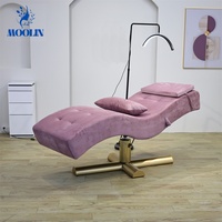 Table de massage pliable moderne en métal de luxe haut de gamme MOOLIN, avec éponge haute densité, pour salon et usage commercial