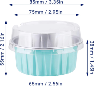 MIXWARES 一次性铝箔烤盘 |   食品级加厚布丁和纸杯蛋糕模具，可入烤箱，适合蛋糕制作 - Product Image 3
