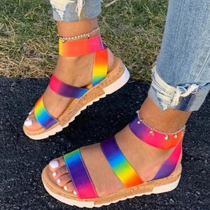 Amazon.com: Bonitas sandalias para mujer, con cuña casual, correa al  tobillo, puntera abierta, sandalias de tacón alto, sandalias de plataforma  : Deportes y Actividades al Aire Libre