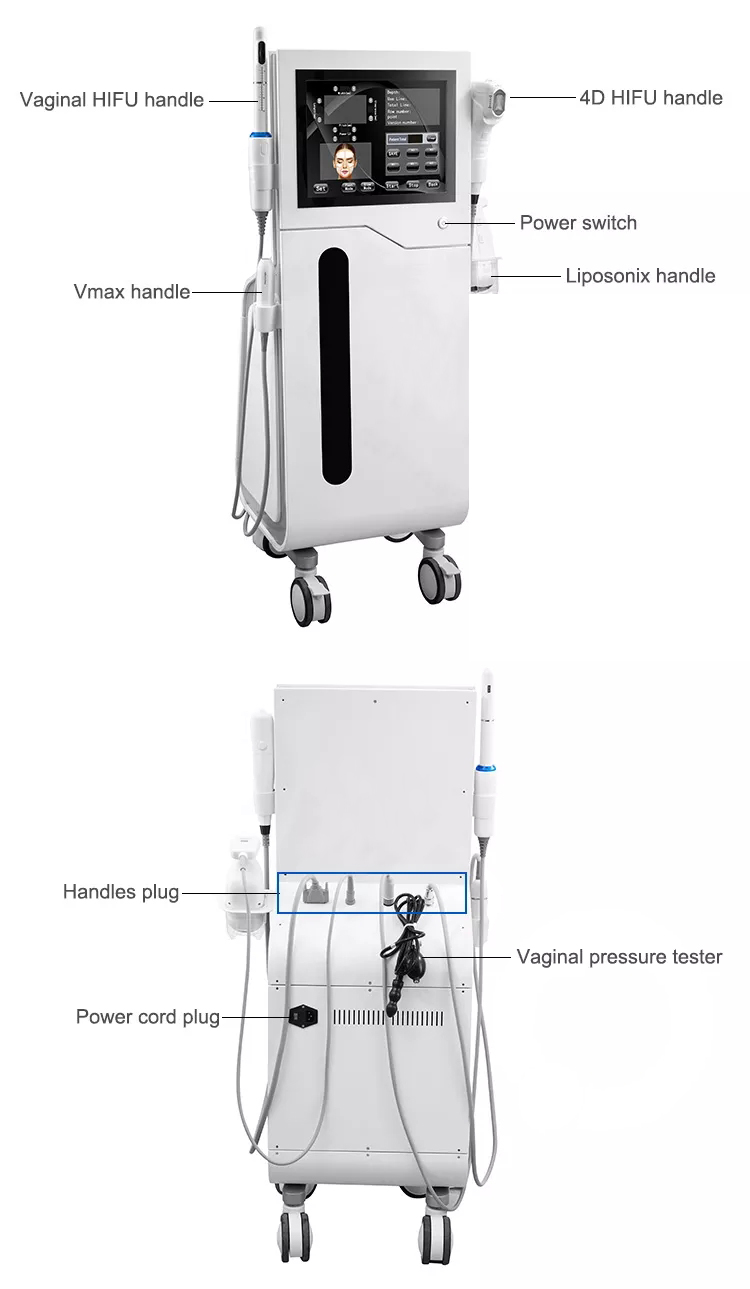 SMAS que levanta la máquina de la belleza de 4D Hifus con 10 cartuchos 4 maneja ultra la elevación 4D